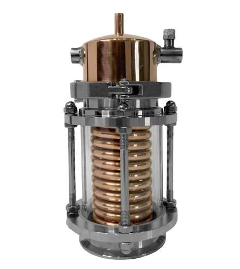 VERTICAL COPPER DIMROTH DEPHLEGMATOR IN DIOPTER 3"