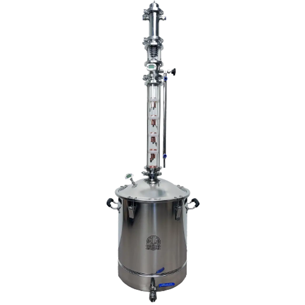 60 LITRI 2.0 COLLAS "CRYSTAL SPIRIT" VARA VĀCIŅU DESTILĀCIJAS KOLONNA, 5 LĪMEŅI, VARŠ-STIKLS